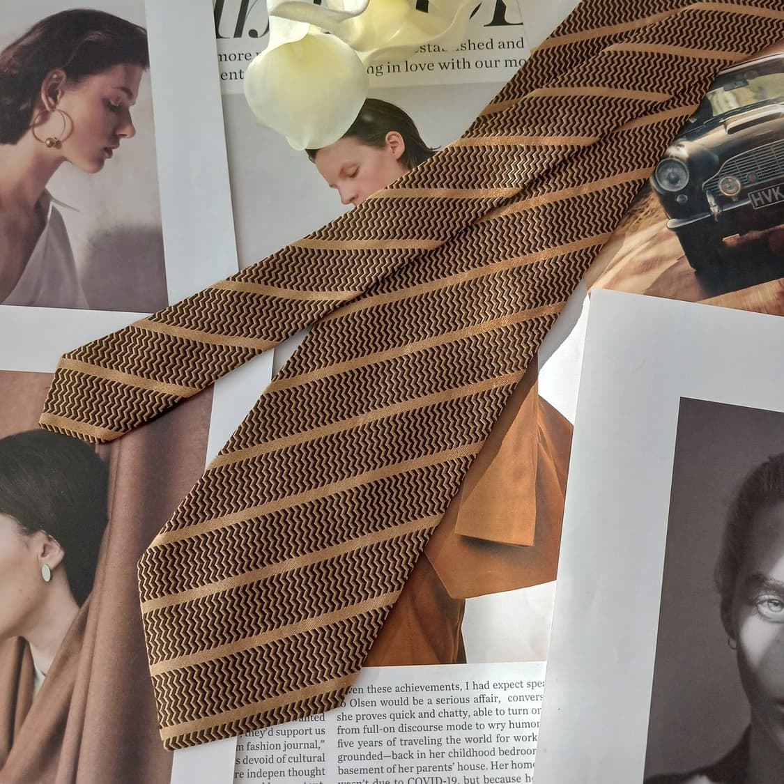 지아니 마르코 벤츄리 실크 골드 넥타이 10cm A+등급 A19106
 상품이미지2