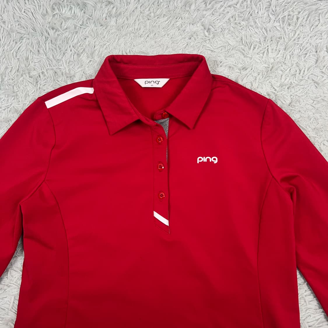 PING 여성 플래킷 배색 기모티셔츠 90 상품이미지5