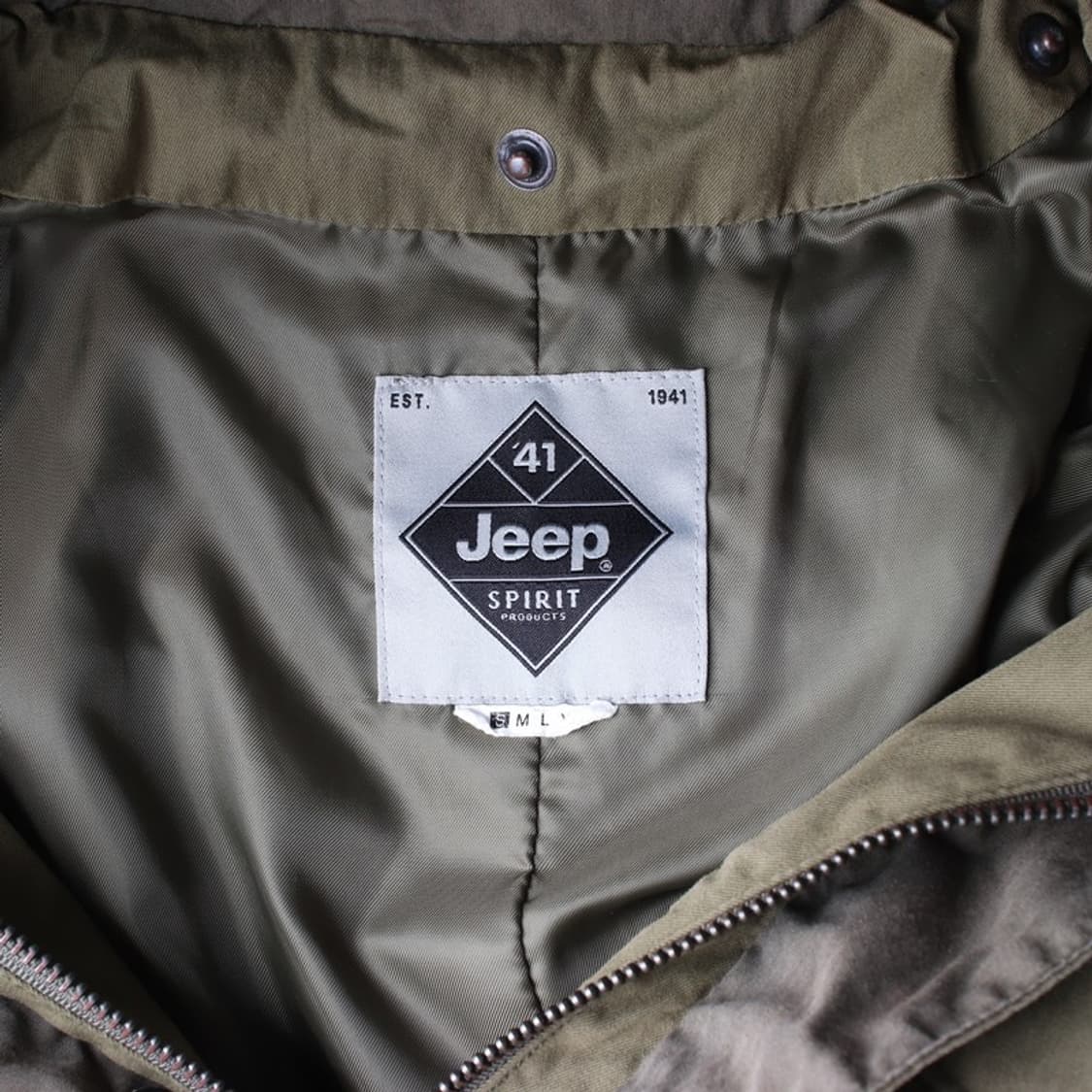 JEEP SPIRIT 패치워크 카키 사파리 자켓 S 상품이미지6