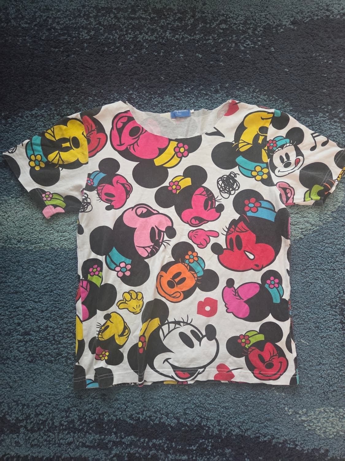 🐶구매시덤) 디즈니 리조트 미니마우스 반팔 목부분 컷팅커스텀 표기S 상품이미지2