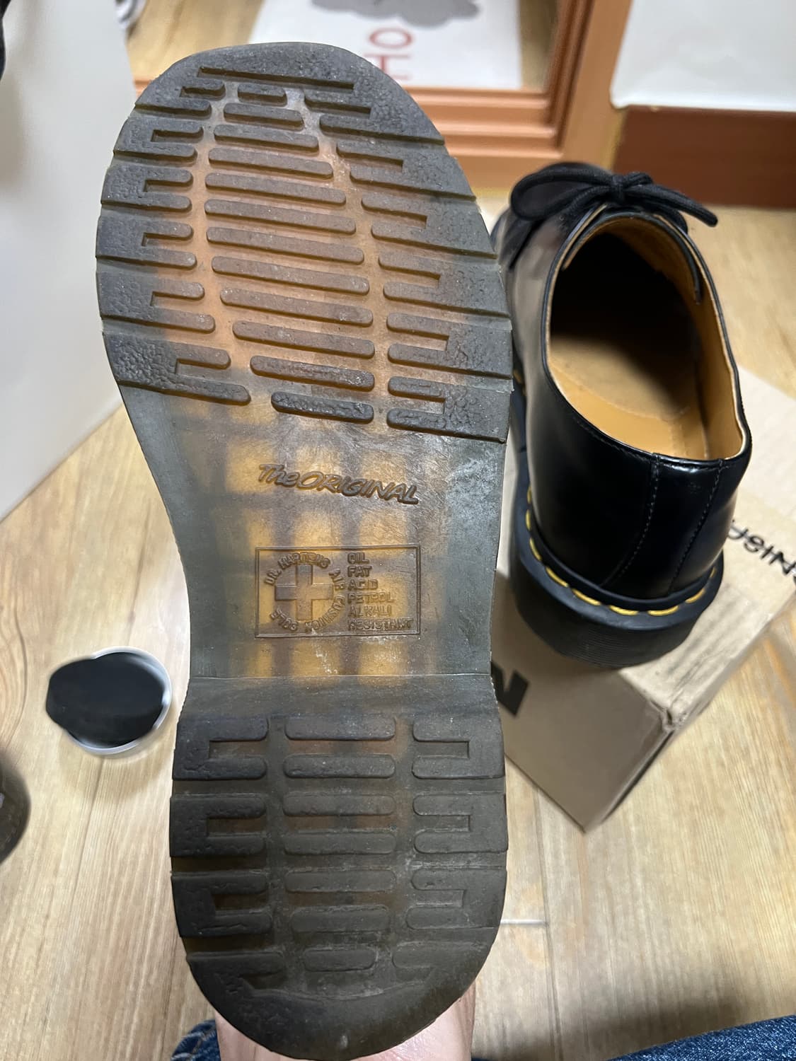 택포13) 닥터마틴 1461 3홀 스무스 블랙 UK5 240~245 상품이미지4