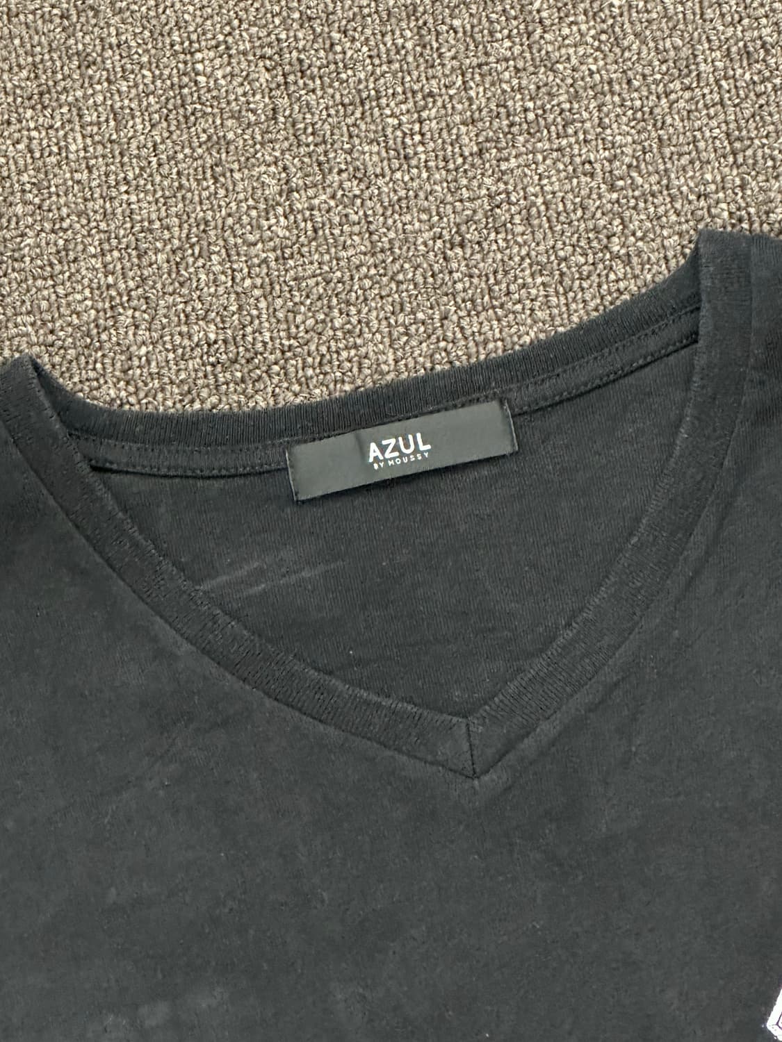 M)Japanese vintage 프린팅 v넥 블랙 롱슬리브 상품이미지5