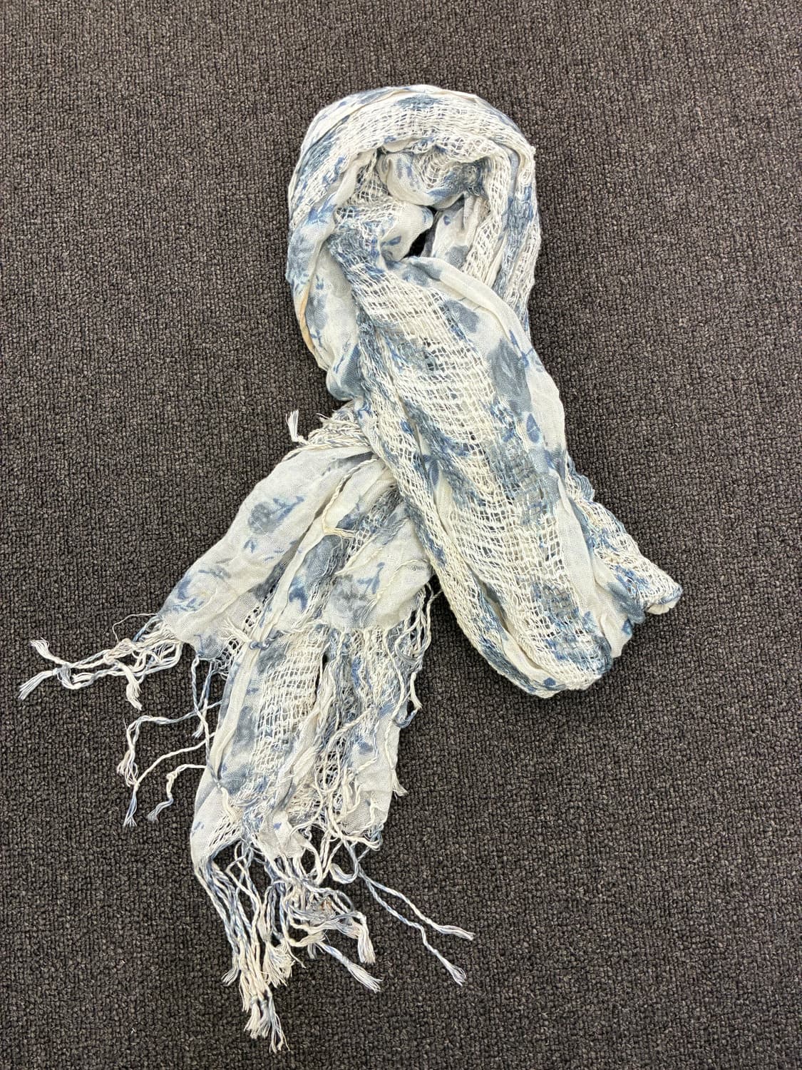 Japanese vintage 여성 꽃무늬 펀칭 머플러(이염) 상품이미지3