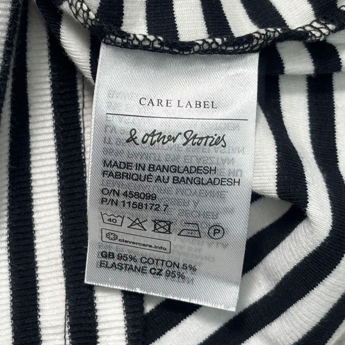 & OTHER STORIES 스트라이프 반팔 티 S 상품이미지5