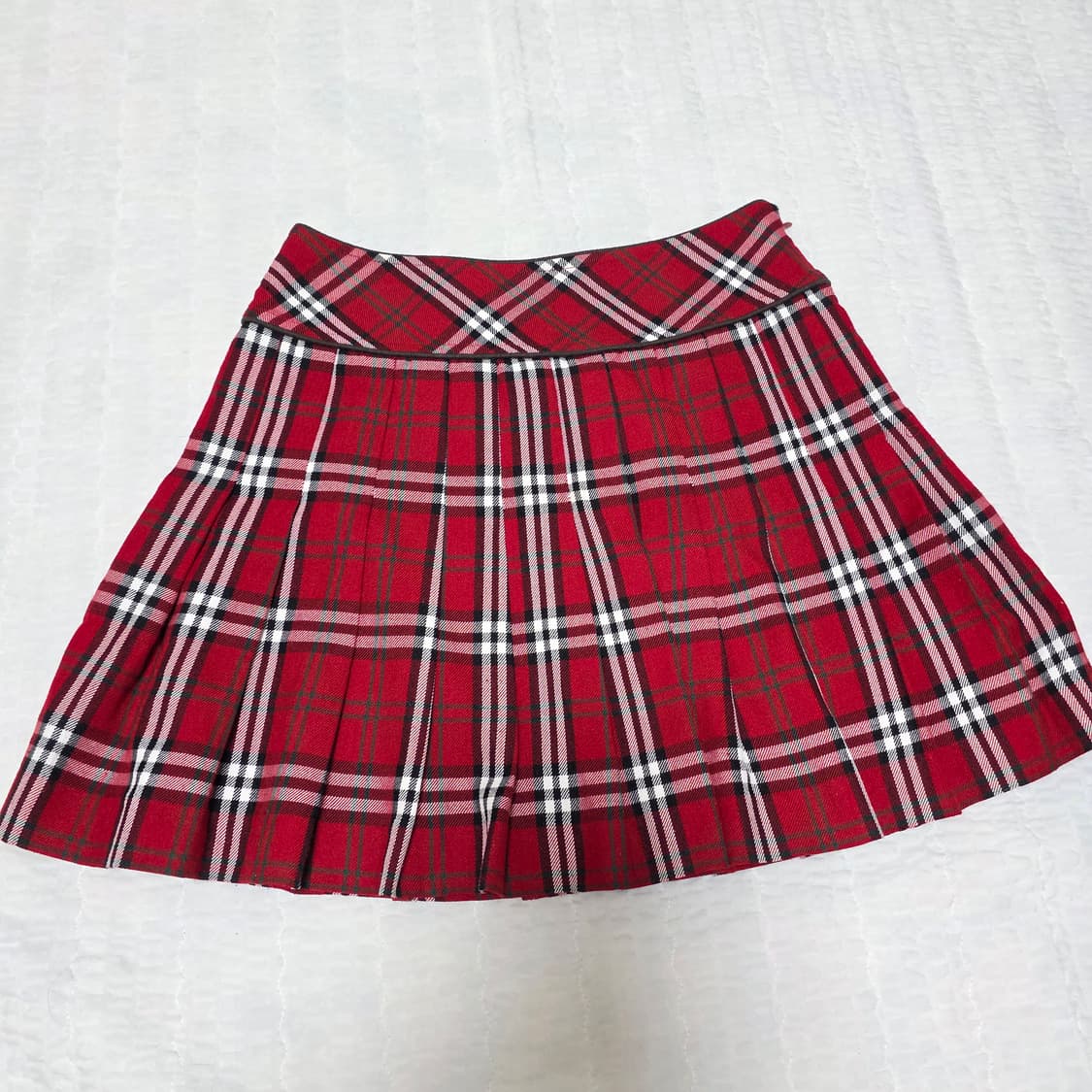 일본빈티지) 아무 캐캐체깔 레드체크 jk교복스커트 상품이미지1