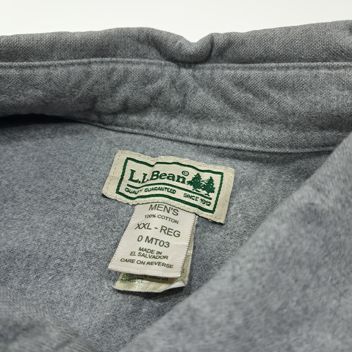 CL144 엘엘빈 코튼 샤모아 그레이 셔츠 상품이미지3