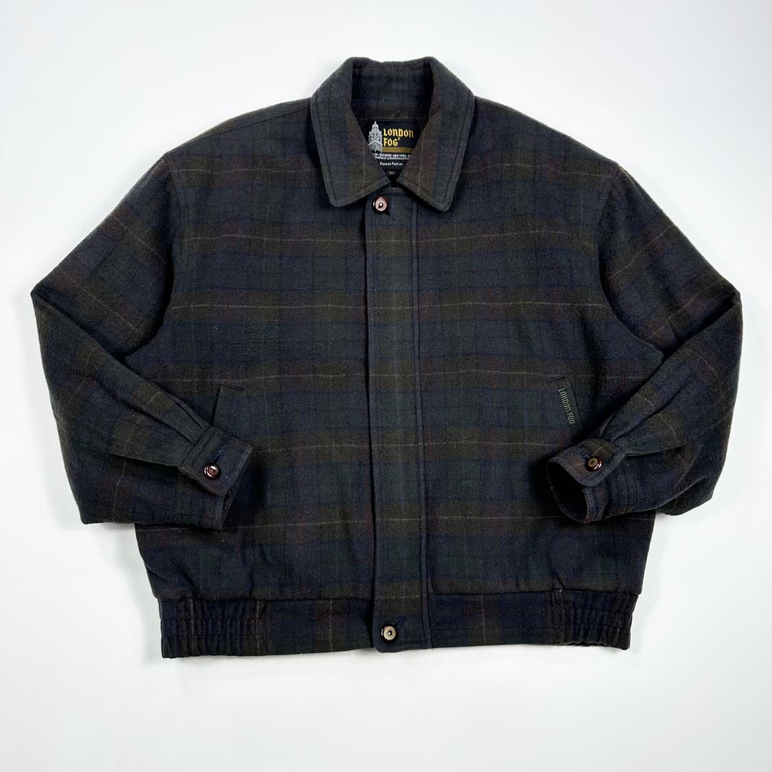 90s 런던포그 박시핏 울 모직 블루종 자켓 S 상품이미지1