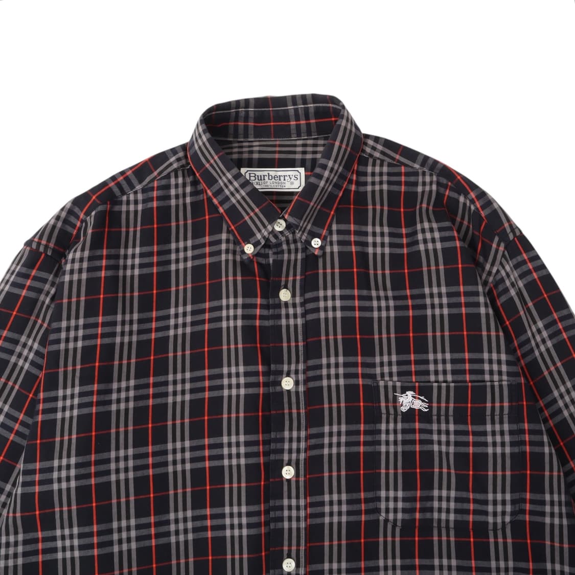 버버리 네이비 노바체크 포켓로고 셔츠 상품이미지2