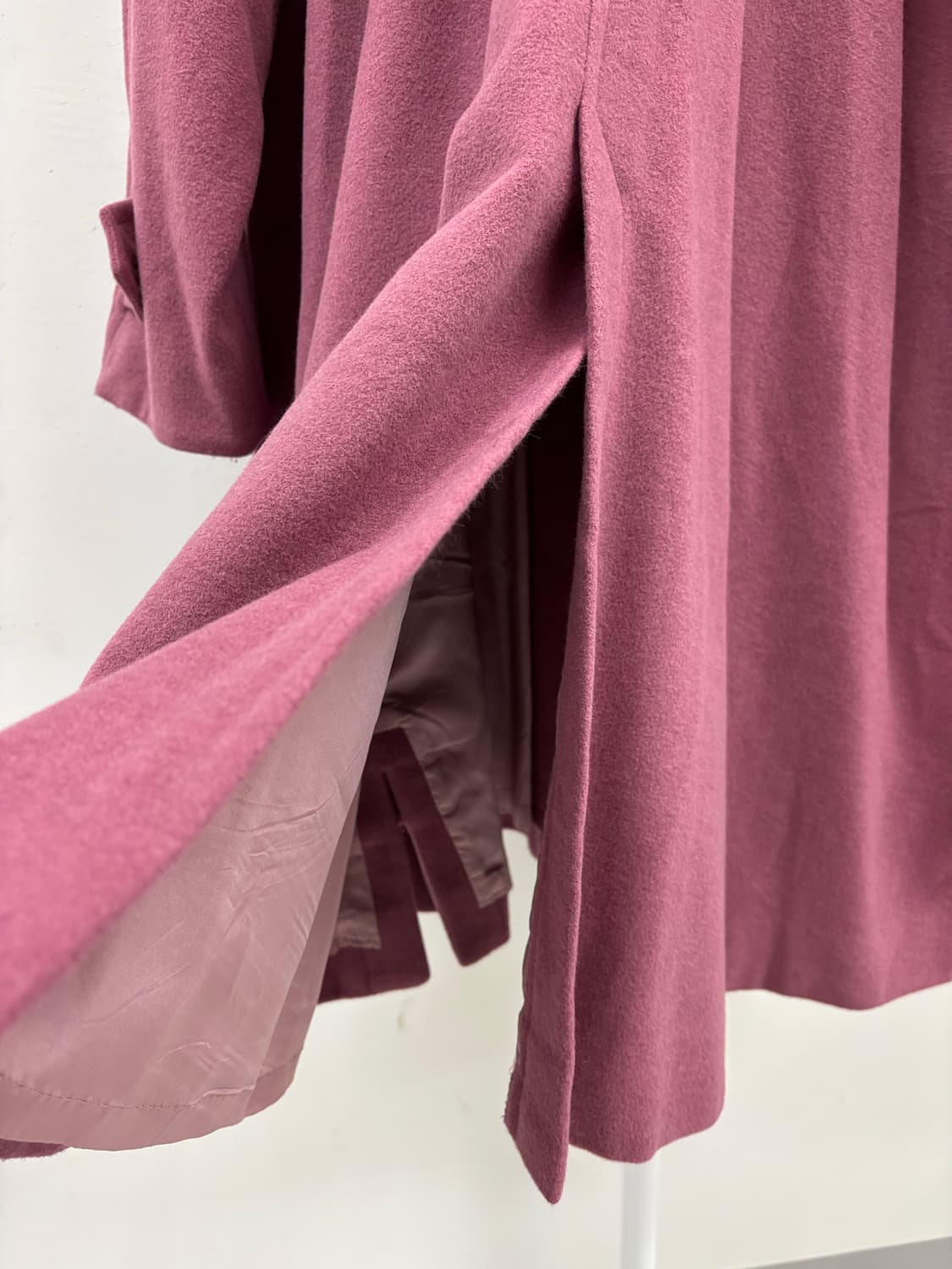 빈티지 울 95% 핑크 더블 코트 상품이미지6