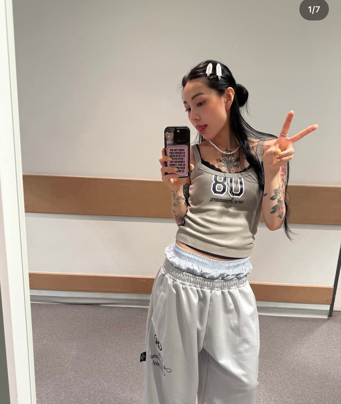 더미스테리어스호텔 레이어드 져지 팬츠 상품이미지5