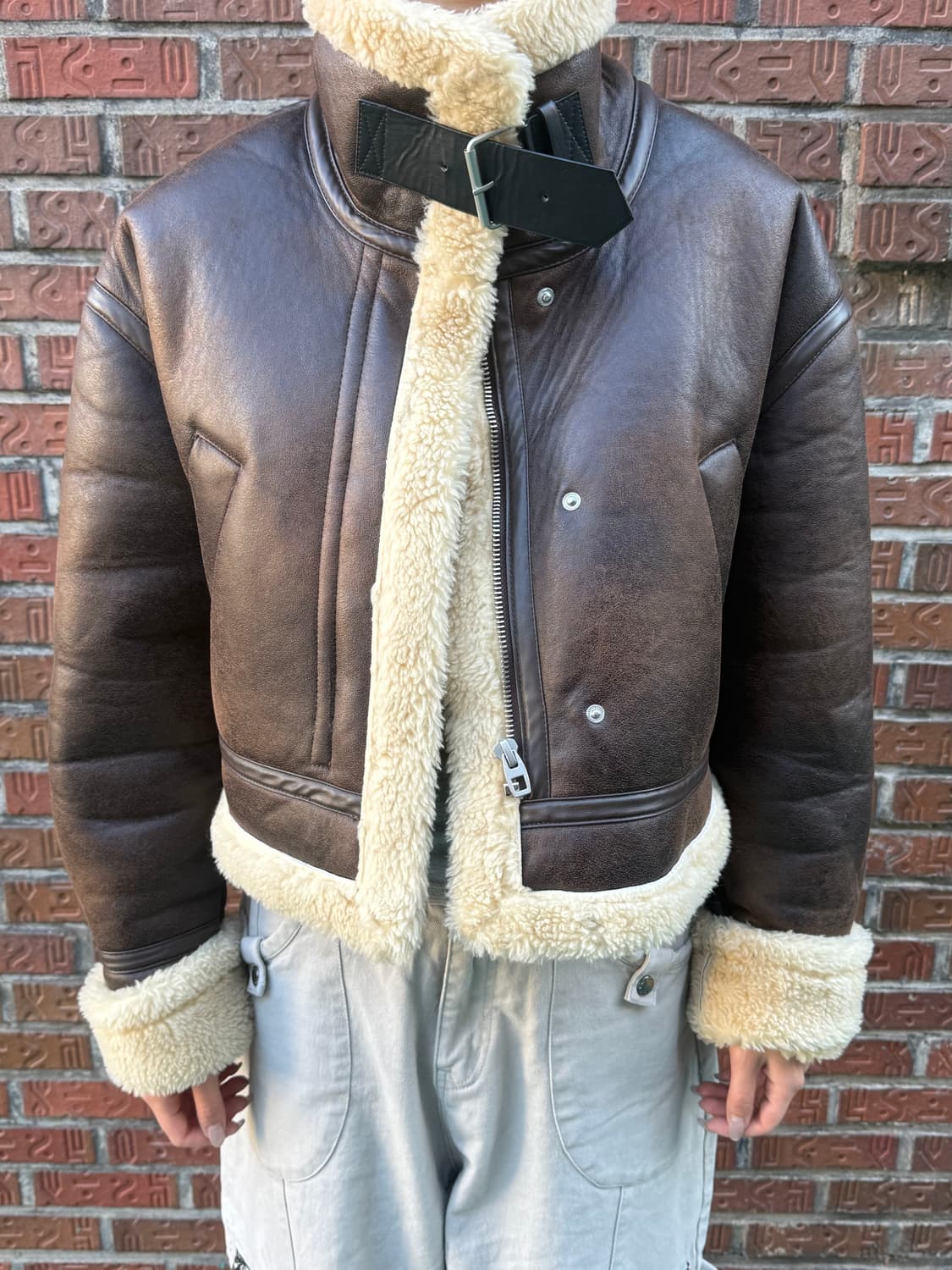 자라 브라운 무스탕 상품이미지2