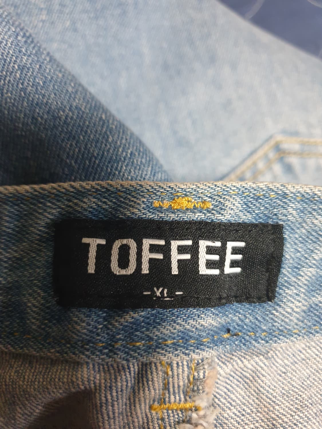 (새상품) 토피 워싱 와이드핏 데님팬츠 (XL) 상품이미지5