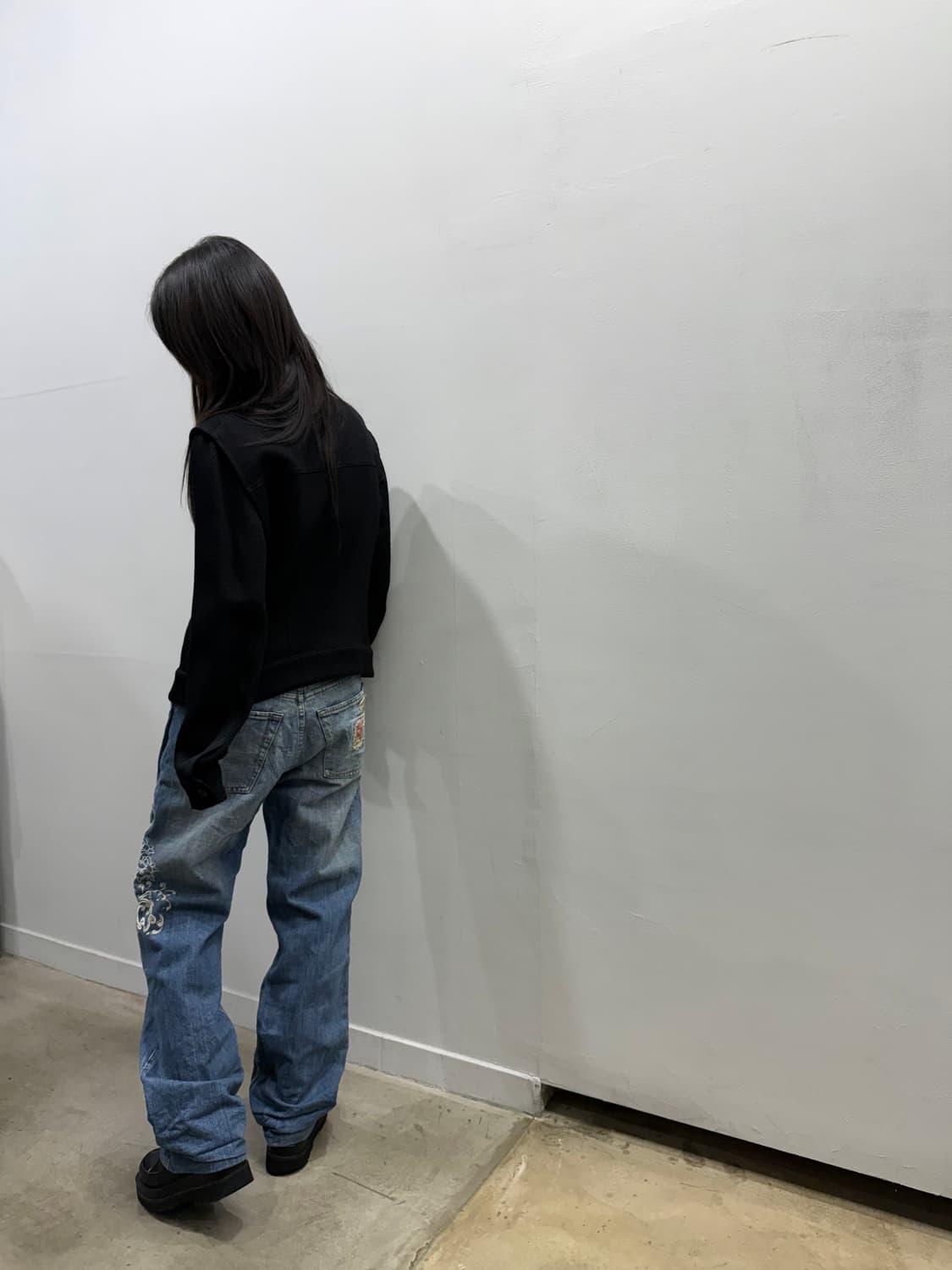 카라쿠리 타마시 오리엔탈 디테일 와이드 데님팬츠 상품이미지5