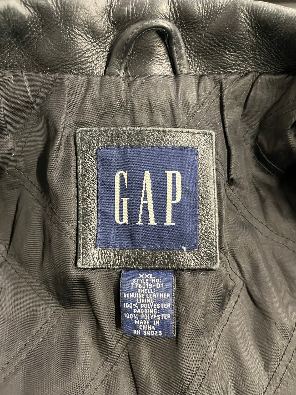 90s 올드갭 레더 자켓 상품이미지4