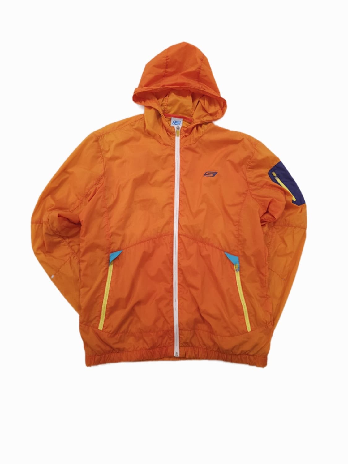 [100] 스케쳐스 비비드 오렌지 홑겹 후드 바람막이 자켓 상품이미지1