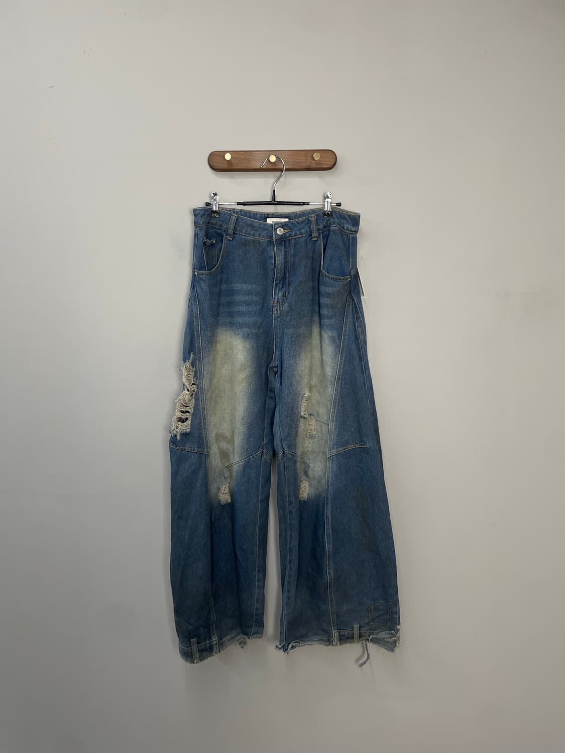 빈티지 데미지 워싱 데님 팬츠 H1869 상품이미지3