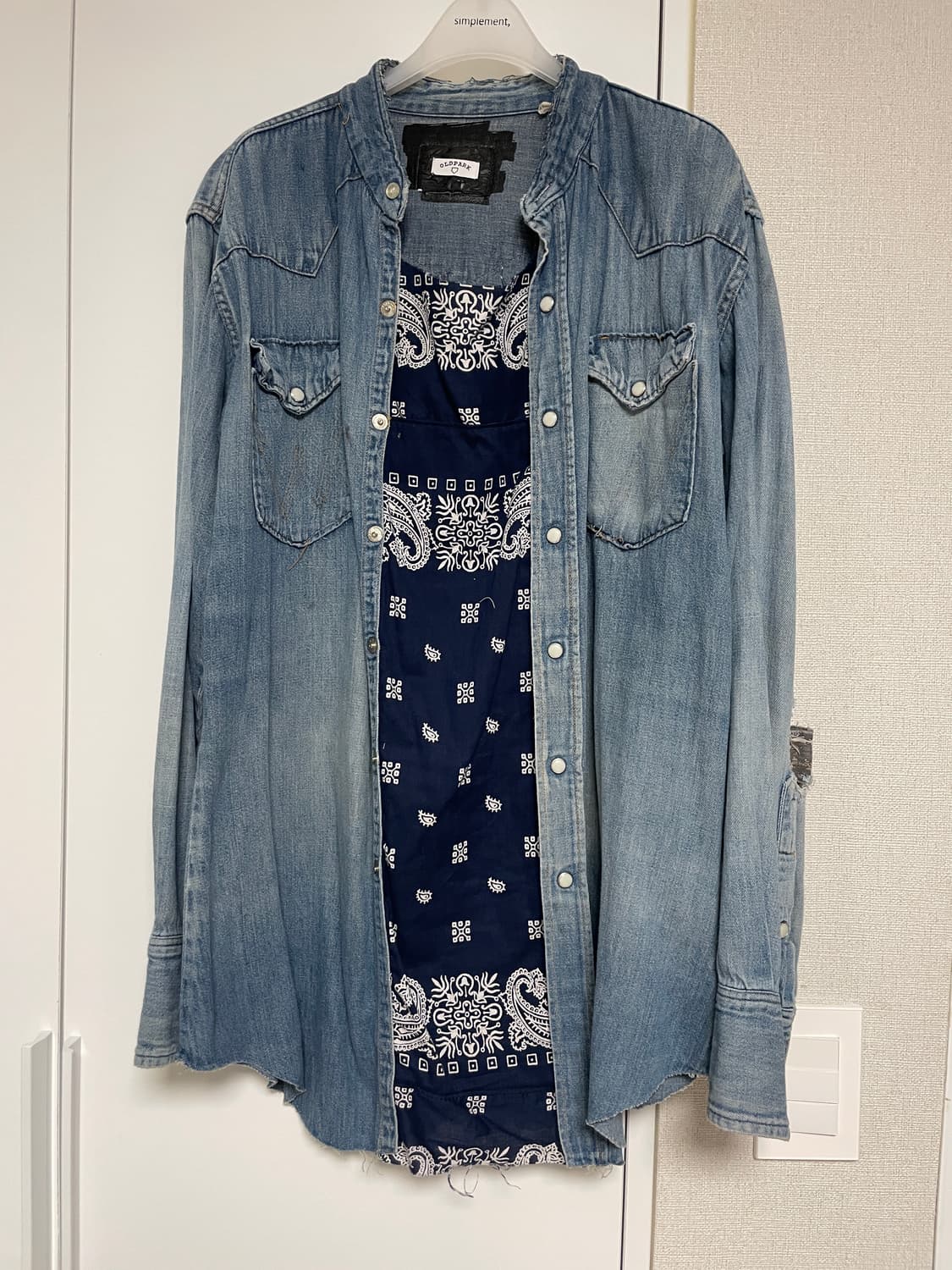 oldpark 올드팤 반다나 데님셔츠 상품이미지1