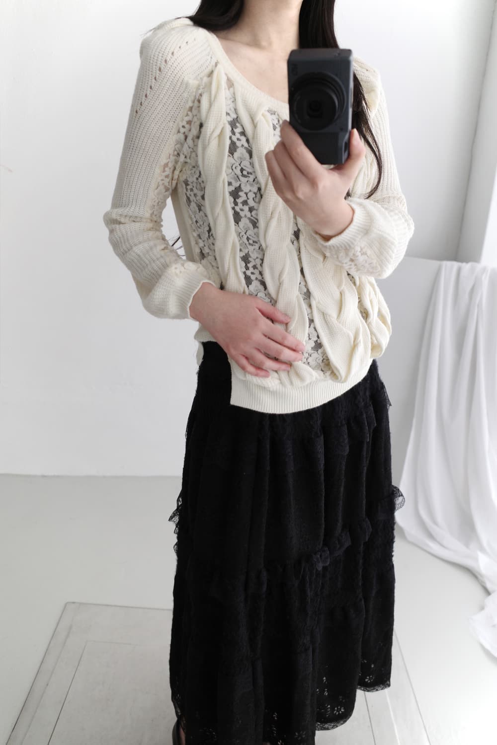 lace cancan damage skirt 상품이미지7