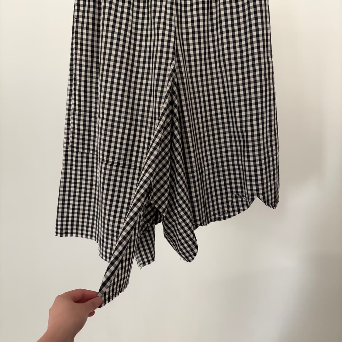 Gingham Check Asymmetry Skirt Pants 상품이미지2