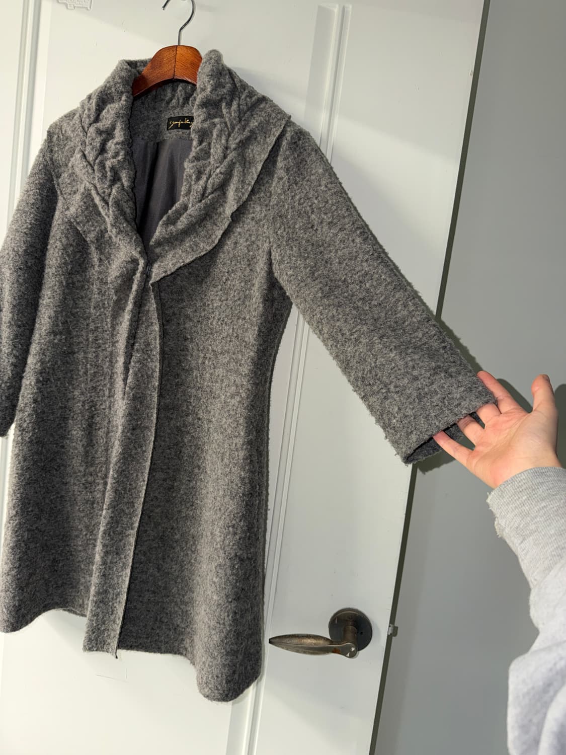 일본빈티지 러플프릴 롱 가디건코트 상품이미지8