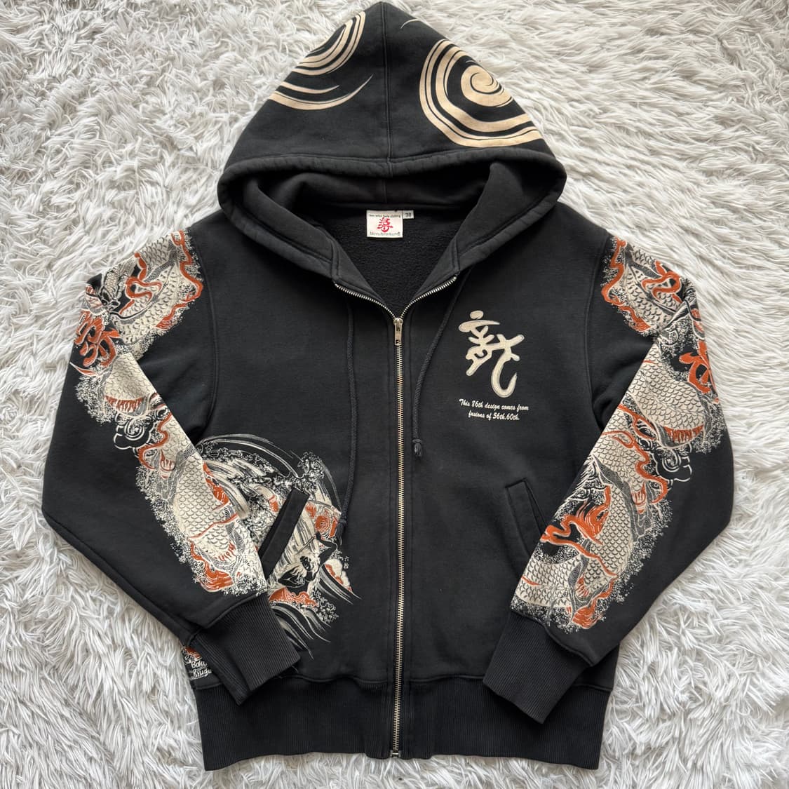 TED COMPANY 일본빈티지 오리엔탈 후드집업 오리엔탈후드 M 38 상품이미지2