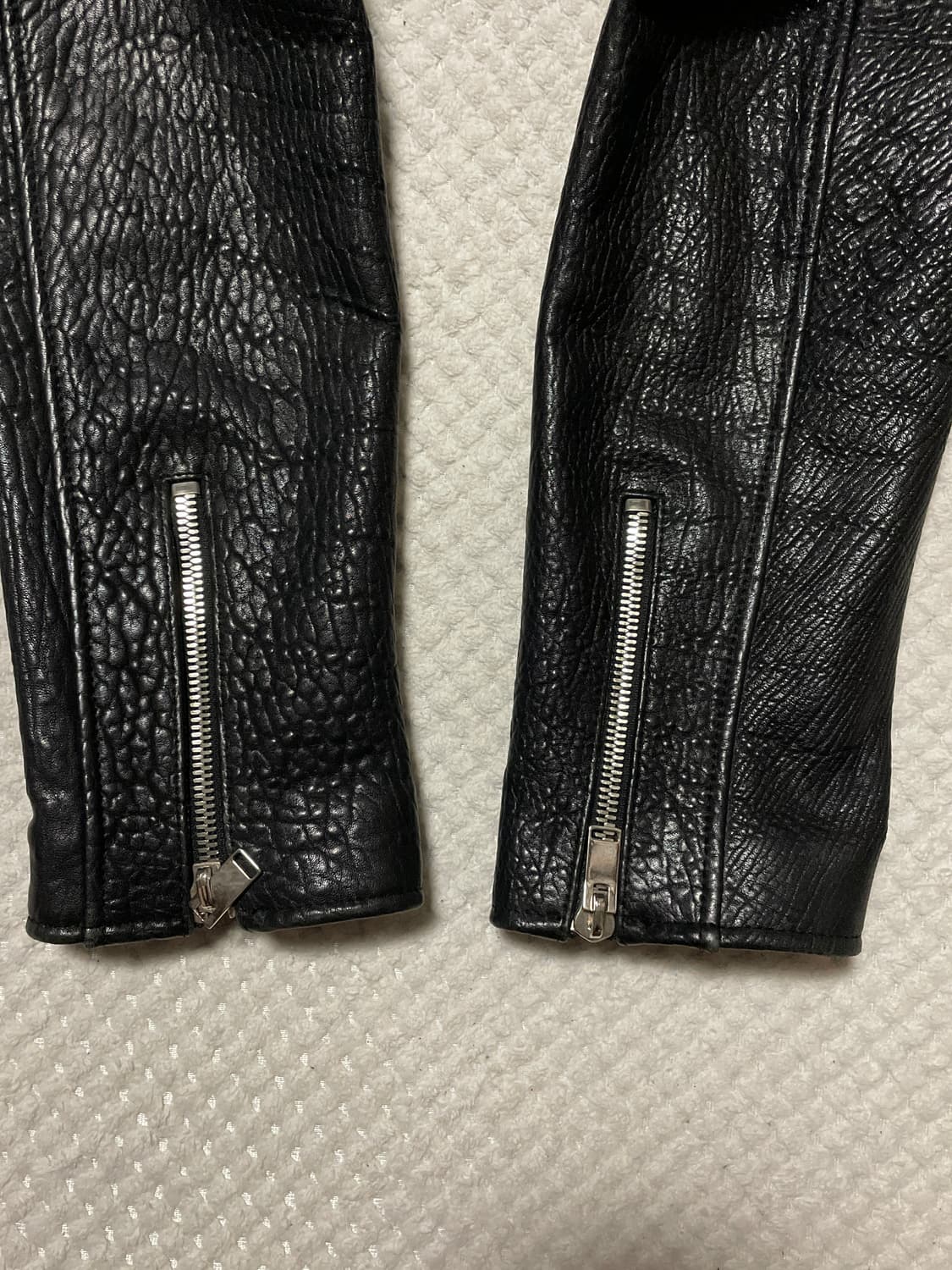 광희시장 웨스턴 무드 카우하이드 소가죽 풀 그레인 레더 자켓 상품이미지5