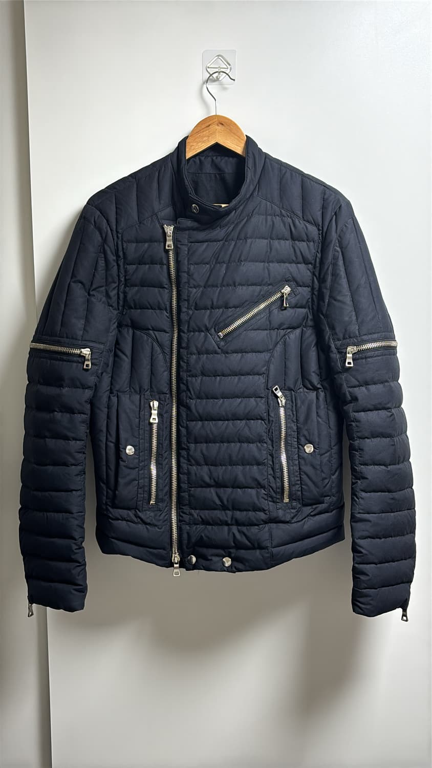 발망 바이커 투웨이 짚업 바이커 패딩 봄버 자켓 xl사이즈 상품이미지2