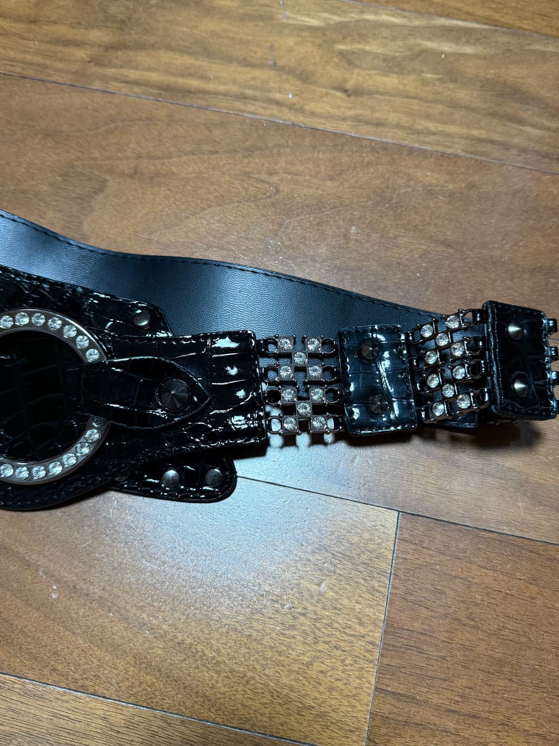 갸루 벨트 d.i.a깔 큐빅 유광벨트 일본 빈티지 빅벨트 마스깔 Mars 상품이미지2