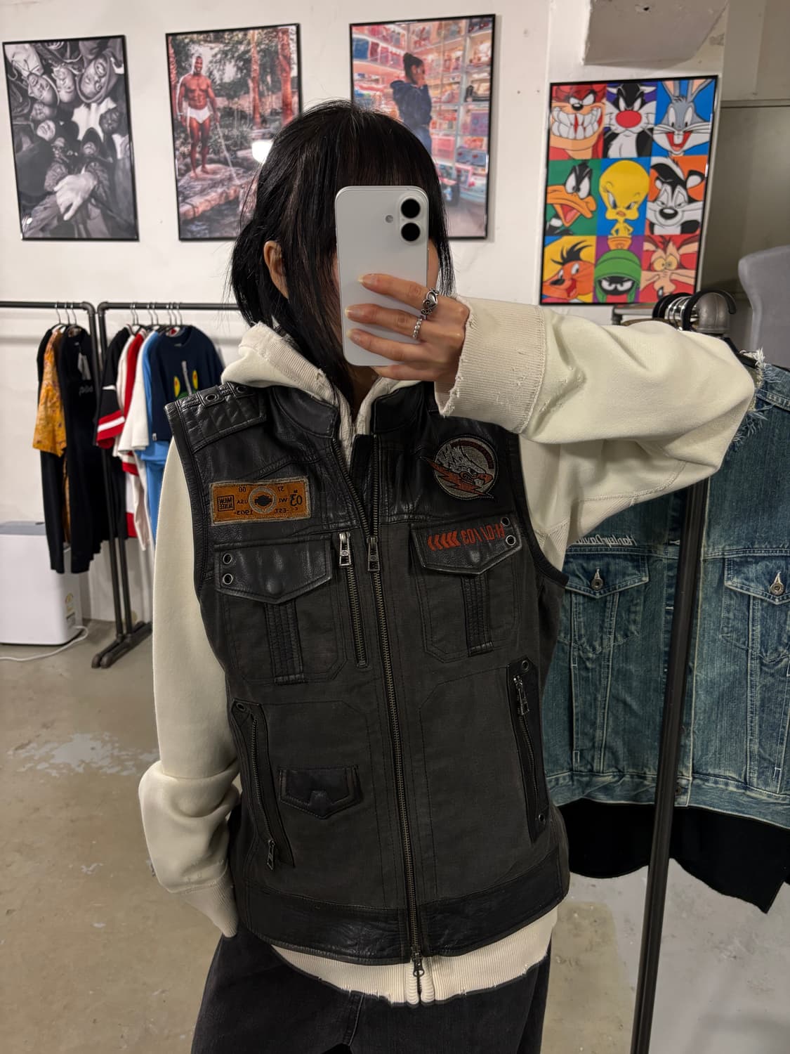 할리데이비슨 가죽 조끼 상품이미지3