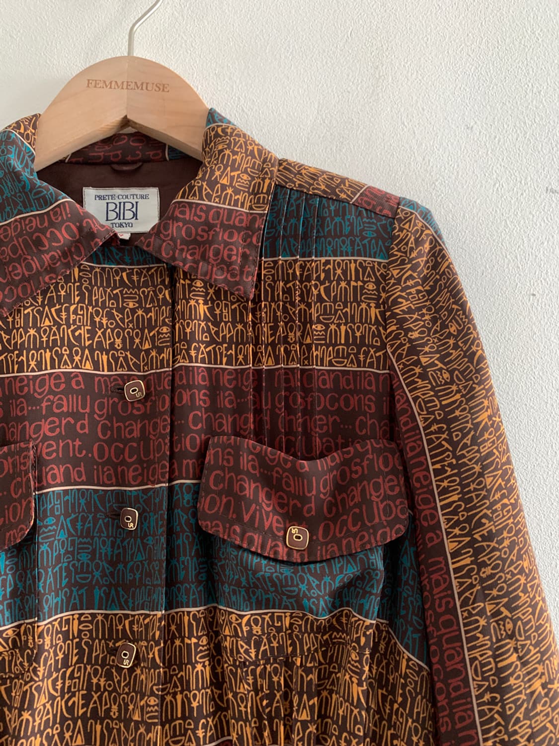 Baroque antique shirts pocket dress 상품이미지5