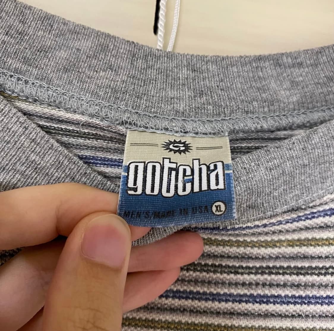 XL) 90s 빈티지 갓챠 gotcha 스트라이프 보더 티셔츠 상품이미지4
