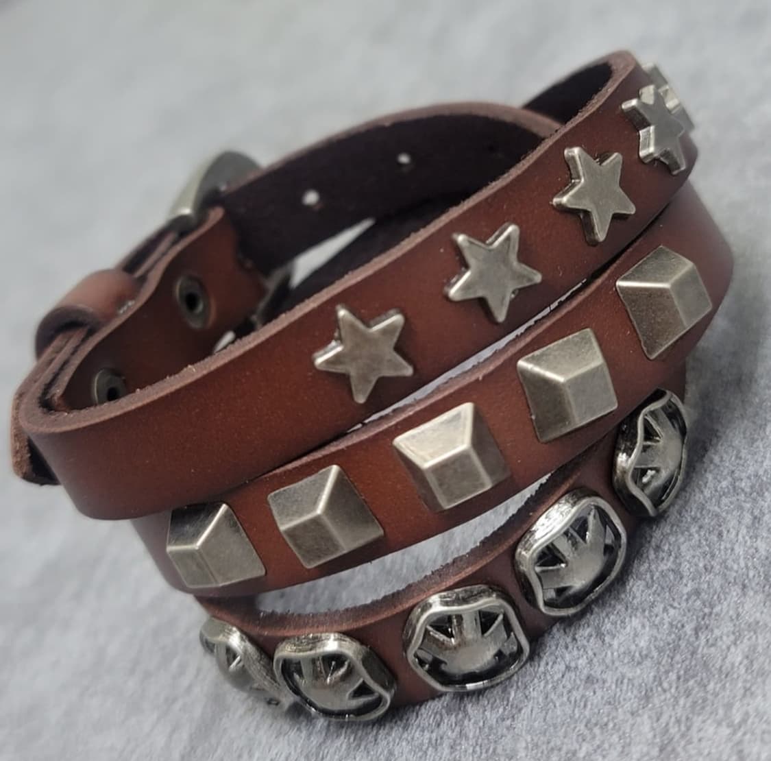 stud leather bracelet 상품이미지1