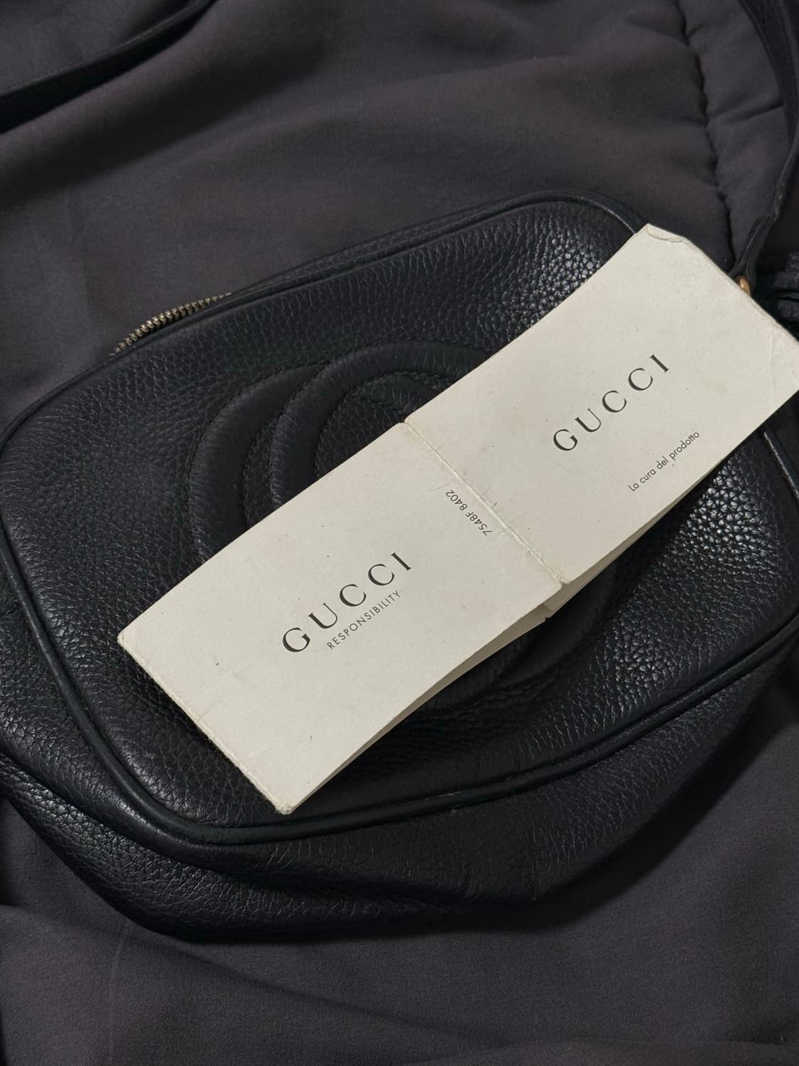 (정품) 구찌 디스코백 크로스백 블랙 상품이미지3