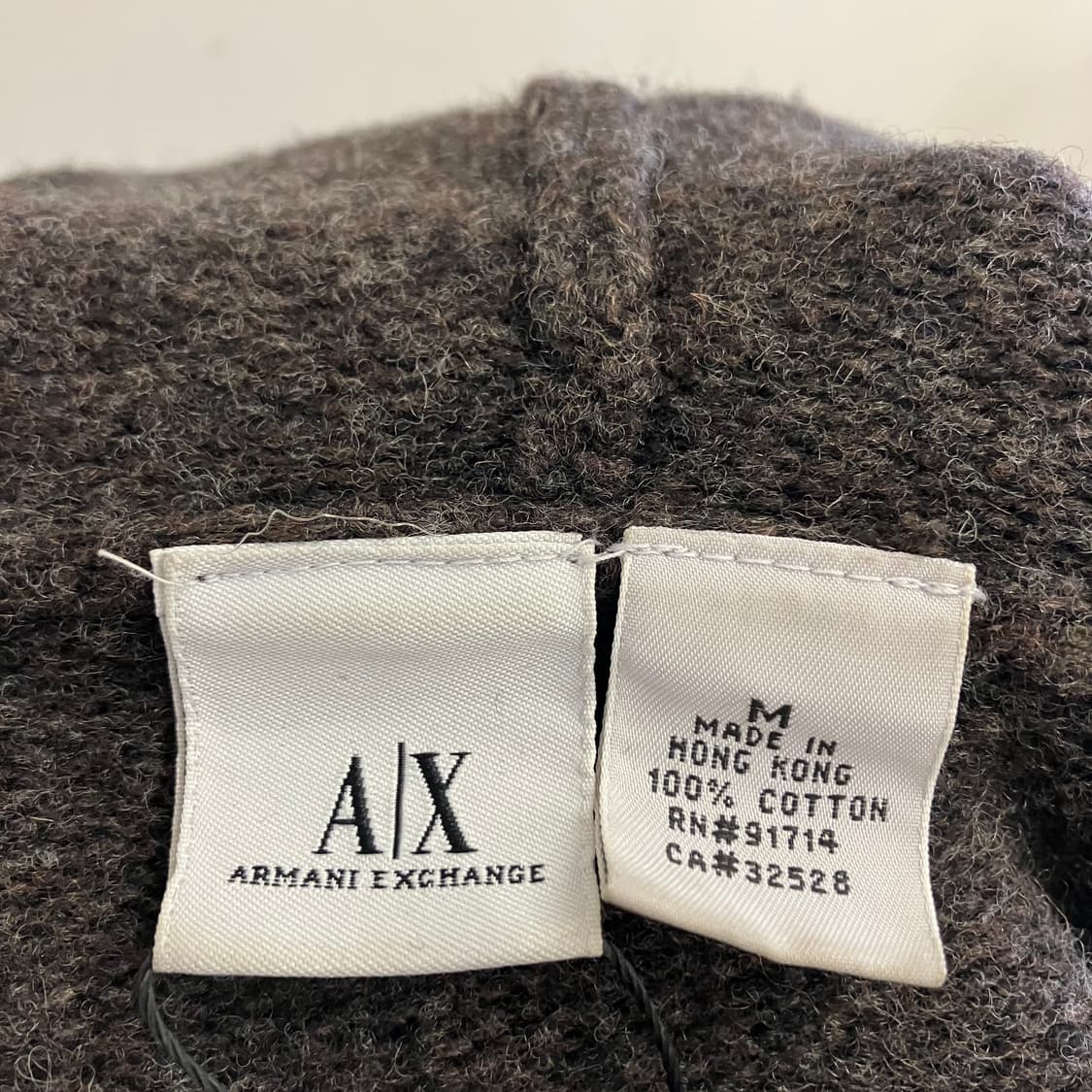 아르마니 알마니 디테일 니트 후드집업 브라운 상품이미지6