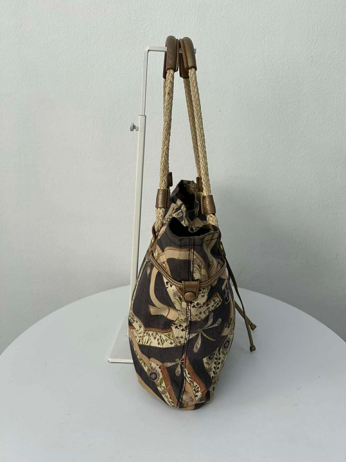 살바토레 페라가모 프린티드 캔버스 로프 핸드 쇼퍼 토트백 숄더백 상품이미지2