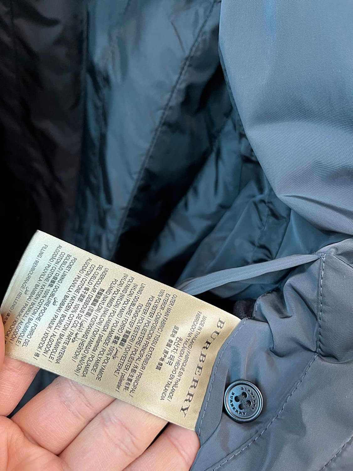 100-105) 버버리 블랙 패딩코트  상품이미지5