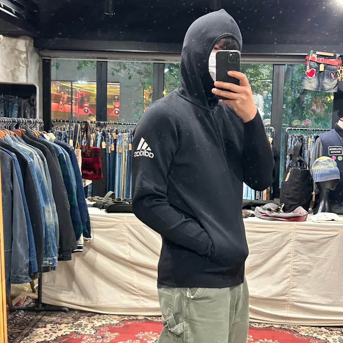 XL) 아디다스 아디제로 니트 후드 집업 블랙 상품이미지10