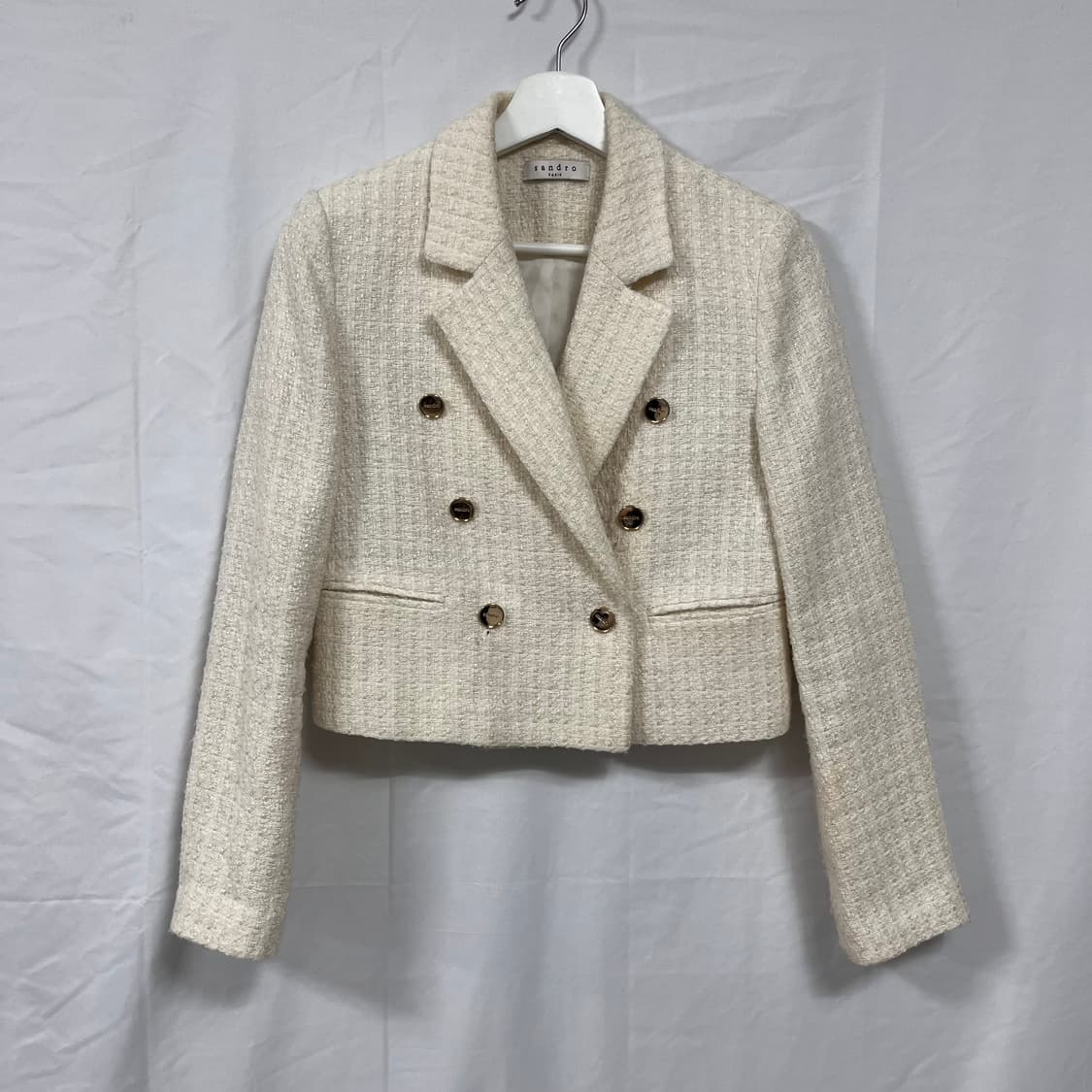 산드로(SANDRO) 골드 버튼 트위드 자켓 상품이미지2