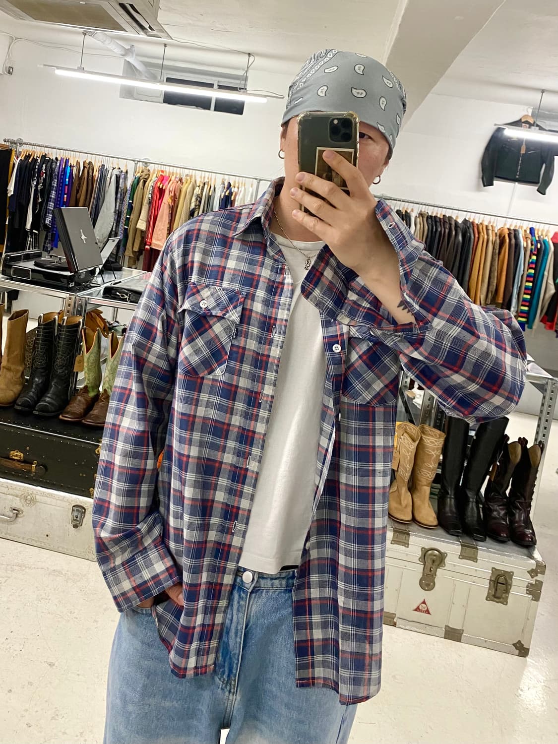 80s LEVI'S ombre shirt 80년대 리바이스 옴브레 셔츠 상품이미지2