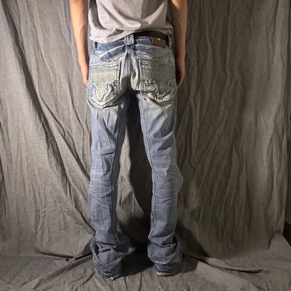 ANTIK DENIM 와이드 연청 데님 팬츠 상품이미지1