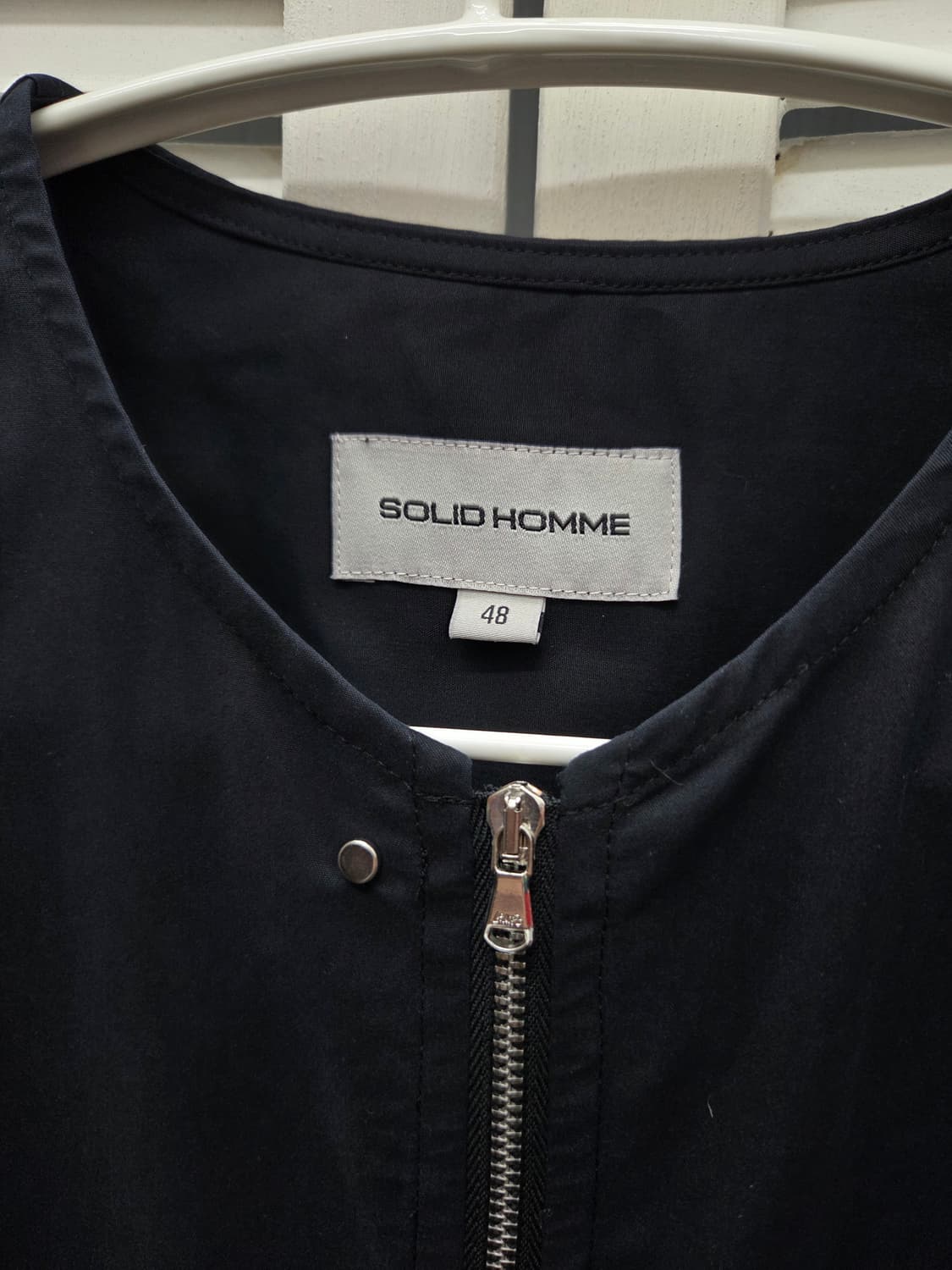 솔리드옴므 노카라 집업 자켓 상품이미지3