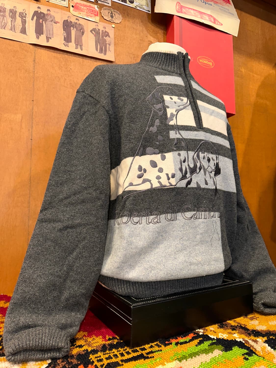 ( L-XL ) 빈티지니트 반집업니트 아메카지 남자니트 여자니트 상품이미지2