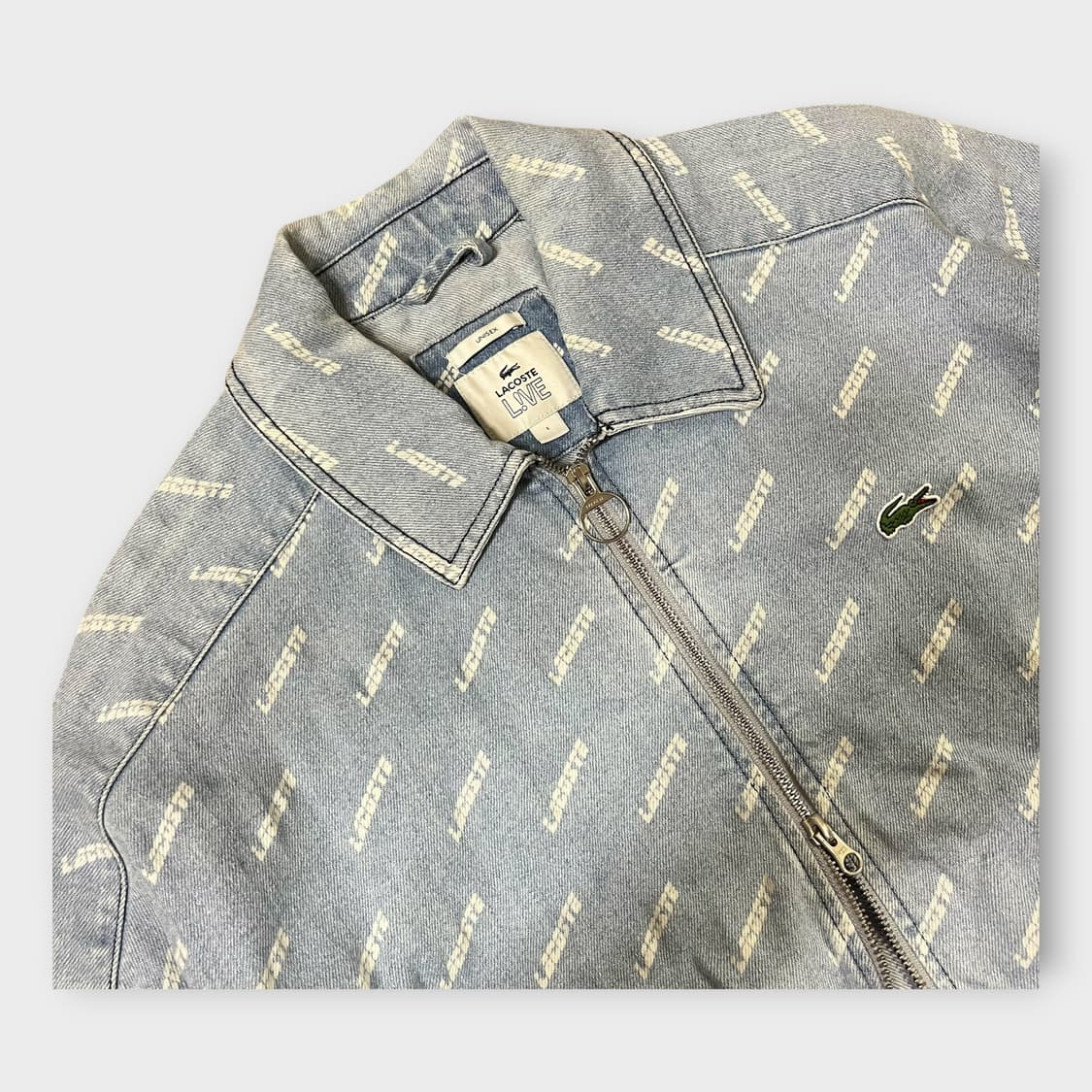 Lacoste . 드릴 프린트 데님 자켓 상품이미지3