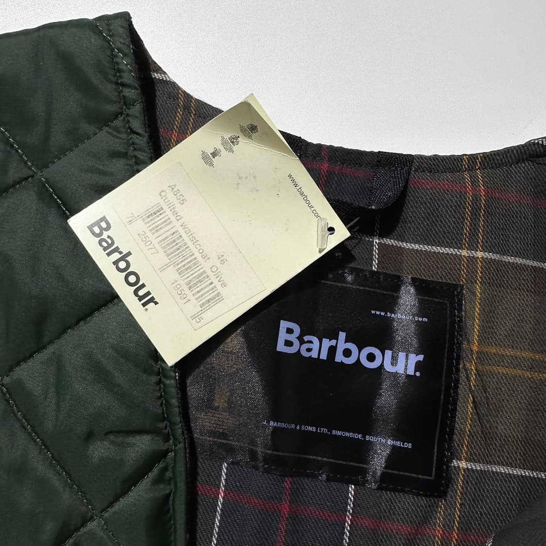 (새상품) 바버 웨이스트 코트 집 인 라이너 퀼팅 베스트  상품이미지5