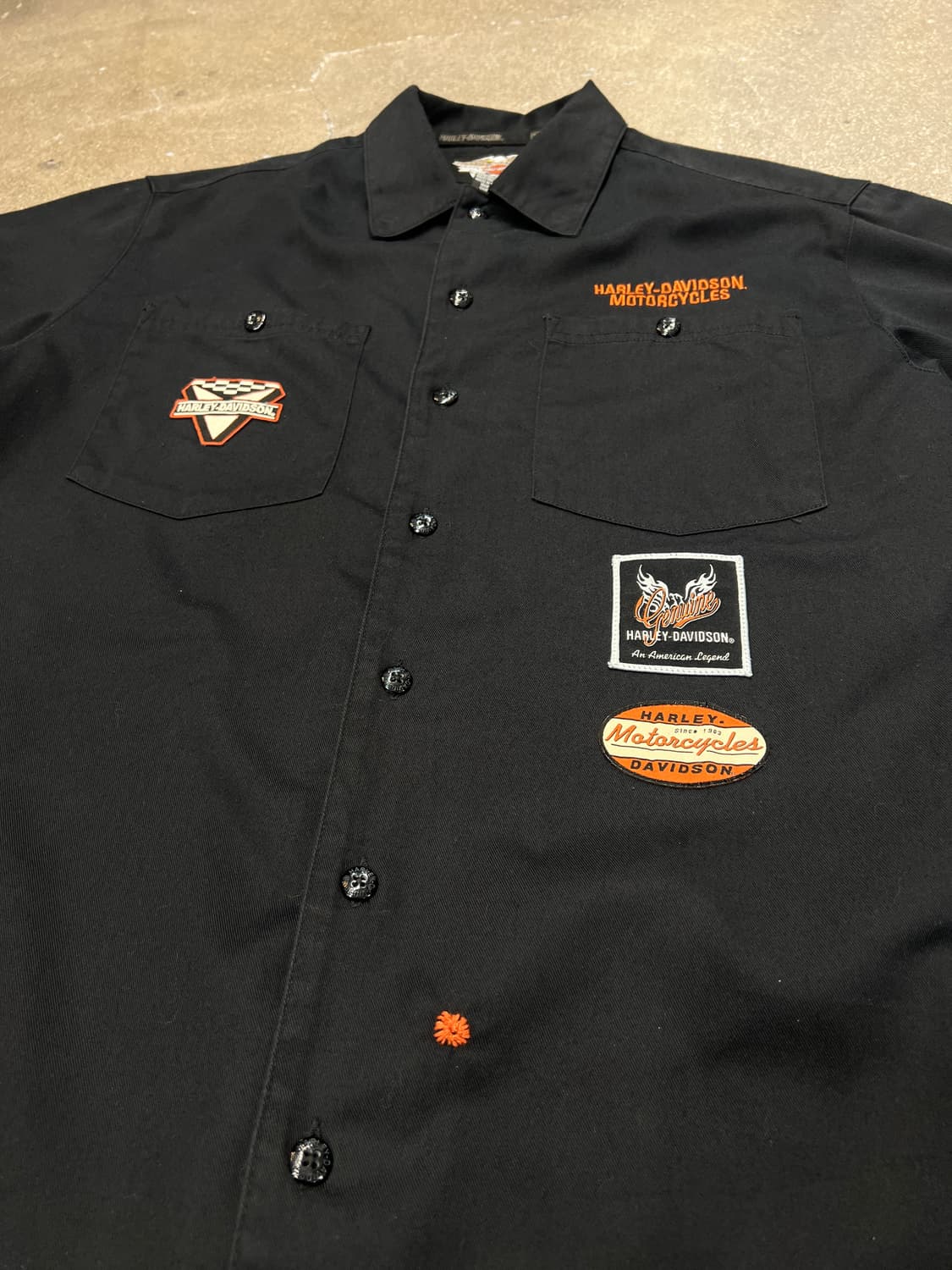 00’s 할리데이비슨 와펜 커스텀 셔츠 상품이미지2