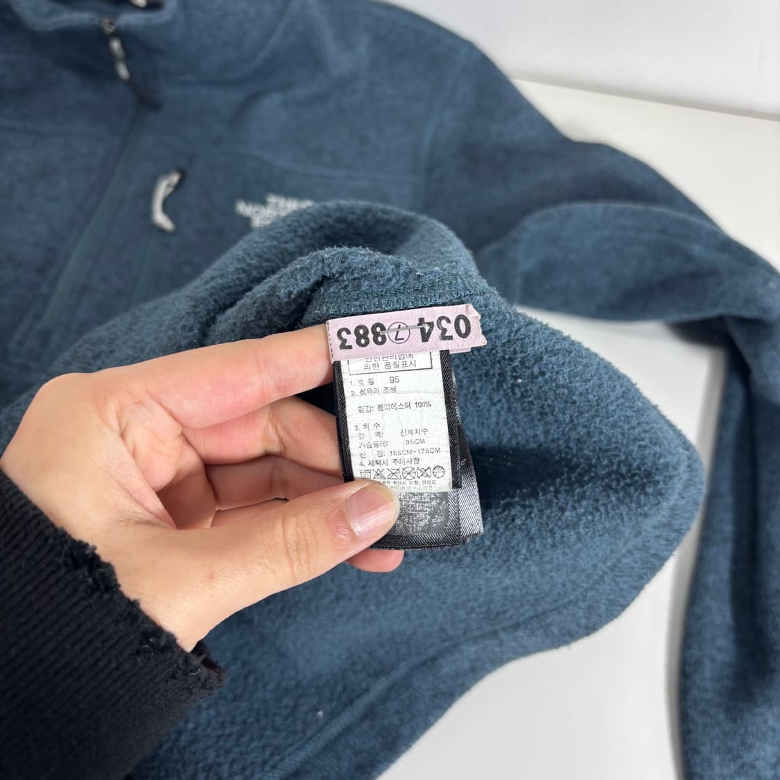 95 노스페이스 네이비 반집업 플리스 상품이미지5