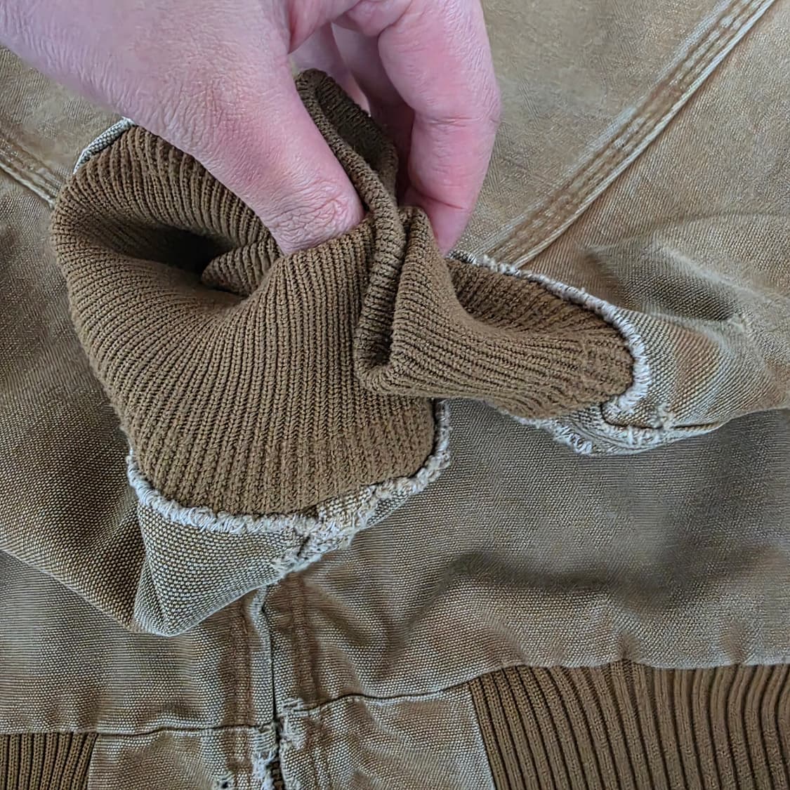 [2XL] 00s 빈티지 칼하트 j130 트래쉬드 페이드 워크자켓 상품이미지3