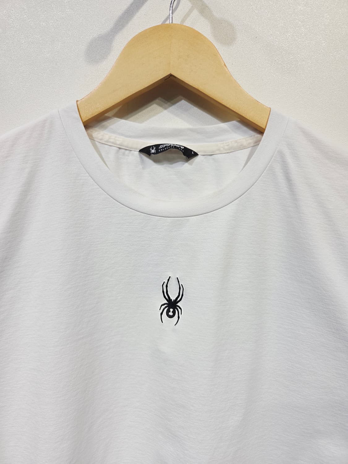 SPYDER 스파이더 센터 로고 화이트 반팔 티셔츠 상품이미지3