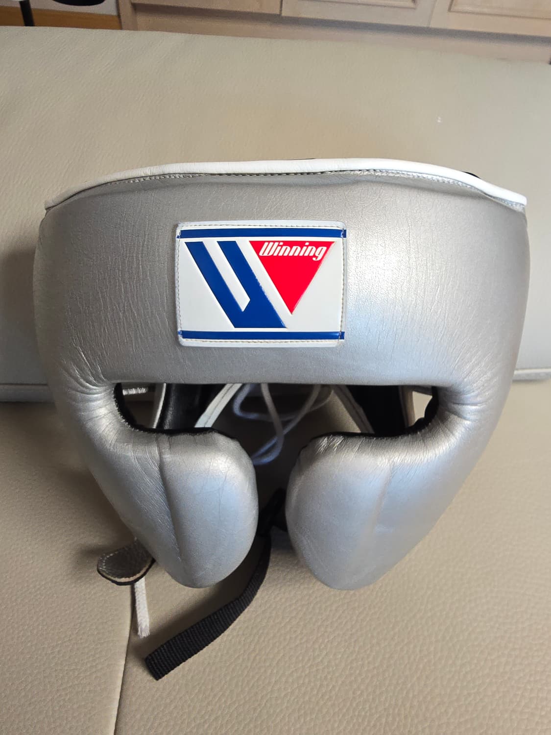 위닝 14온스 네이비실버 + 실버 t 헤드기어L 커스텀 복싱 스파링세트 상품이미지6