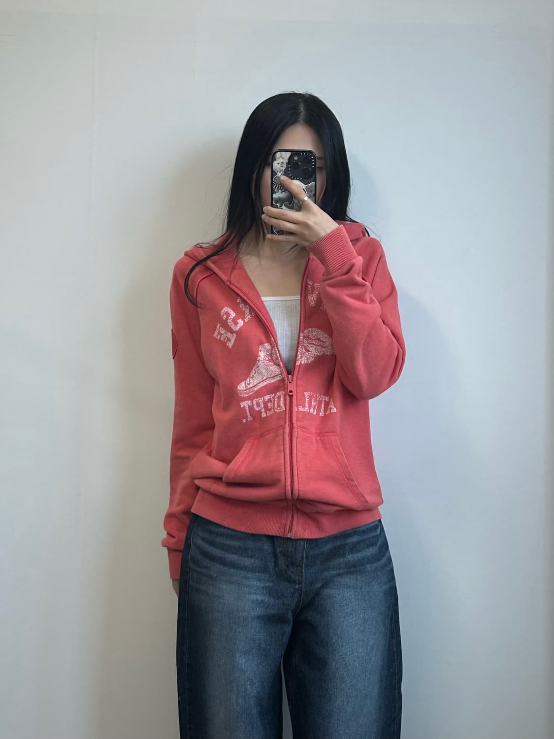 컨버스 y2k 와투케 빈티지 캐럿 후드집업 상품이미지1